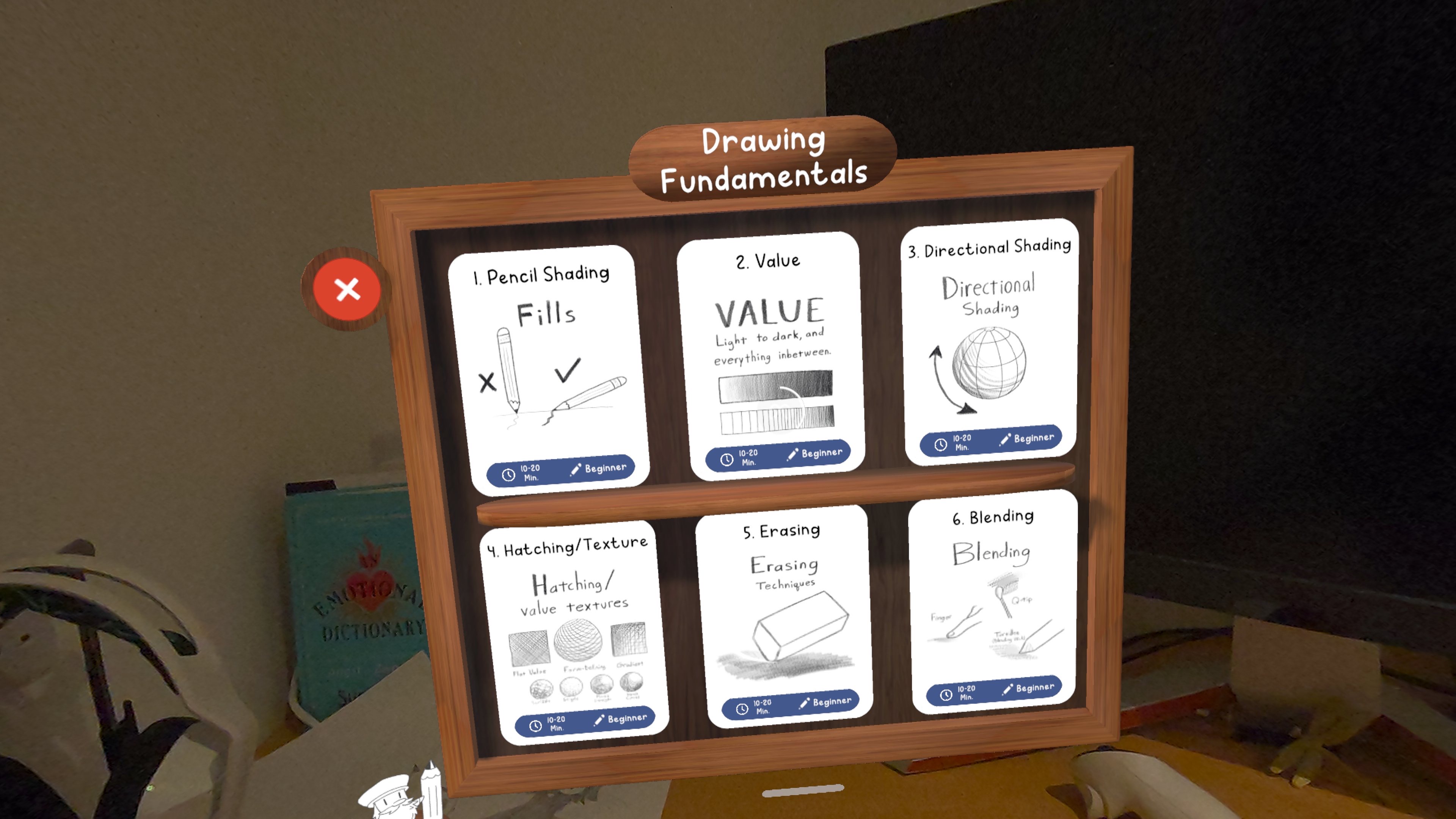 Meta Quest Paint VR меню