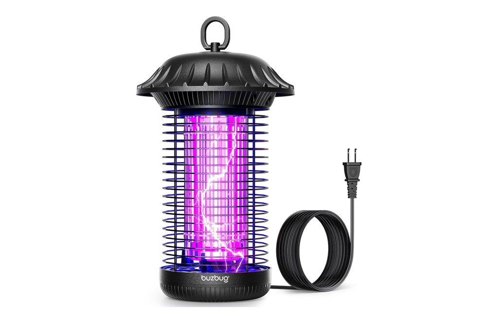 Buzbug Led Bug Zapper Outdoor Outdoor, 10 років життя, 6,5 футів живлення, водонепроникний шнур IPX4, висока напруга, комар -Zapper, пастка для комари мухи, муха Killer Fly Zapper -Mo008C