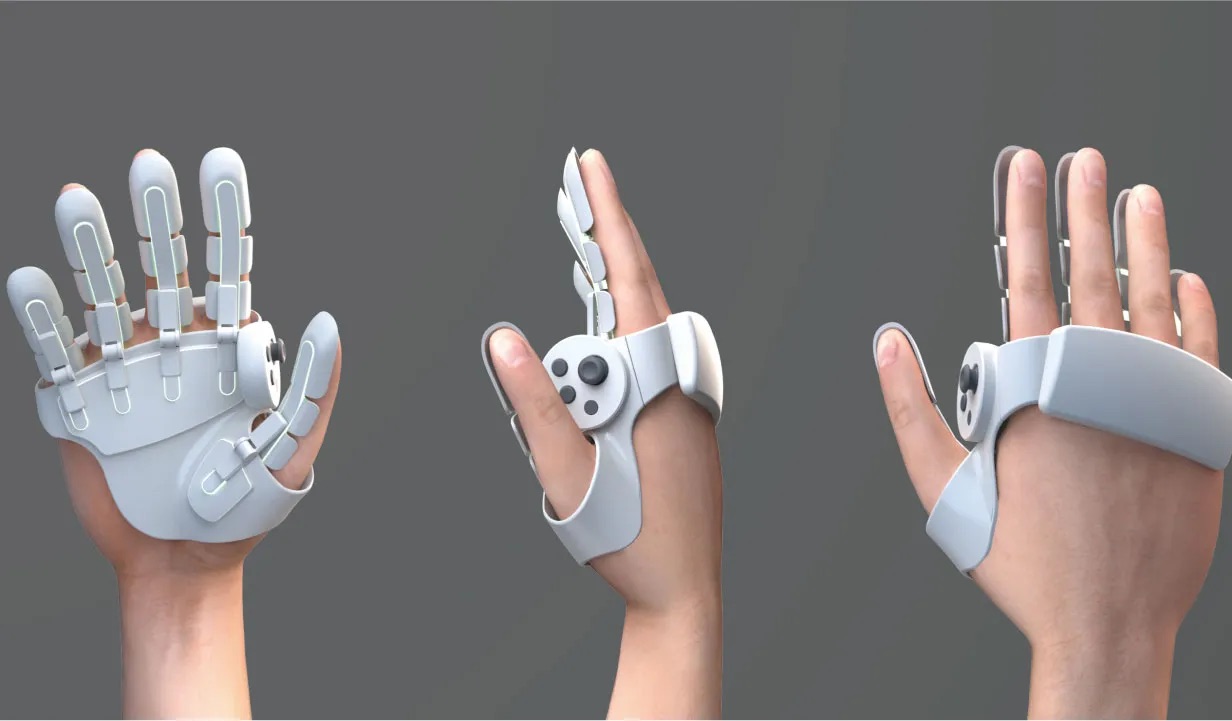 Різко розкриває Haptic VR рукавички та контролер з тонкою текстурою зондування