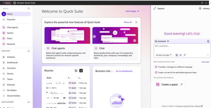 amazonquicksight amazon vypuskaye quick suite kolekcziyu instrumentiv ai agentic Amazon випускає «Quick Suite», колекцію інструментів AI Agentic