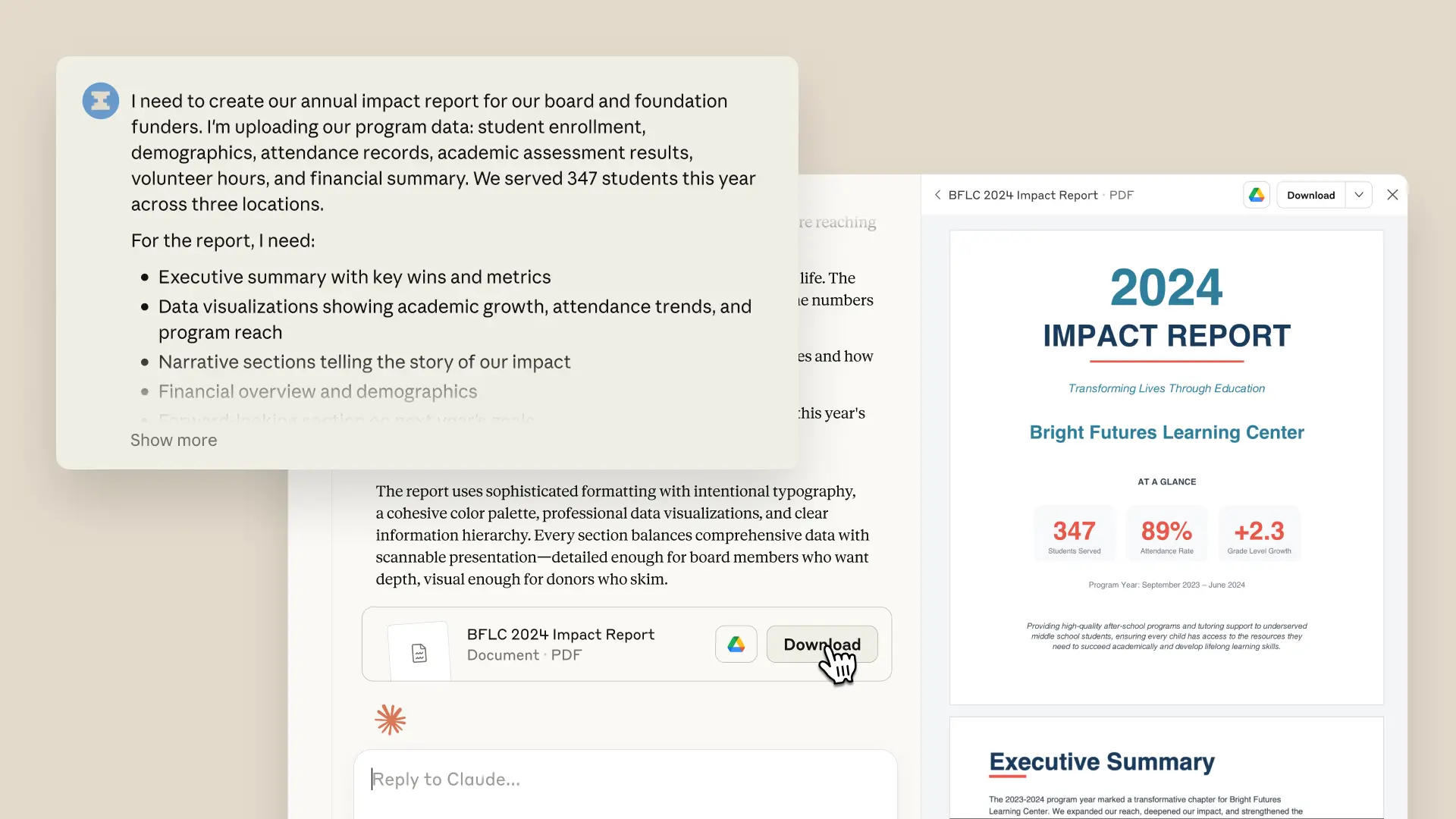 Звіт про вплив варіантів використання